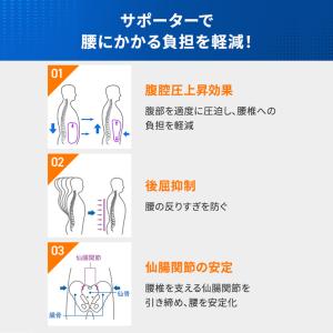 腰サポーター 医療メーカー公式 腰痛ベルト コ...の詳細画像4