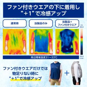 【ファン付きウェアに+1で冷感UP】冷感ポンチ...の詳細画像3