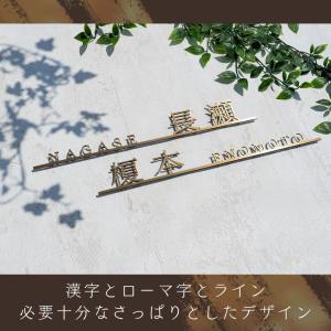表札 真鍮 オーダーメイド 切り文字 ローマ字...の詳細画像2