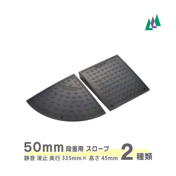 段差解消 ゴム製 静音  50mm段差用 4tまで ミスギ サイレント・キャスコーナー　MSG-CA...