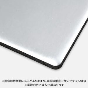 アルミ複合板 シルバー(艶有) 3mm 4X8 (1210X2420mm) バラ カラーエース C222FF 両面グロスシルバー