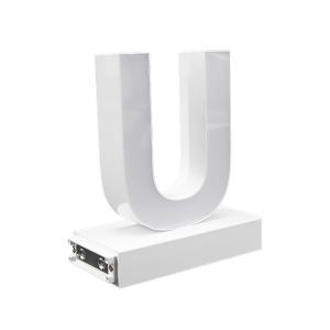 光る文字 光る看板 LED 看板 abcMIX マグネット連結 HA100 アルファベット 文字 【U】インテリア カウンターサイン 受付サイン 社名看板｜signcity-yshop