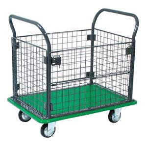 トラスコ TRUSCO オレンジブック 業務用 プレス製運搬車 ハイグレード運搬車 金網付 307E...