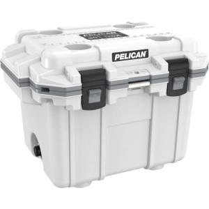 熱中症対策 トラスコ中山 オレンジブック PELICAN 30QT エリートクーラー ホワイトXグレー 30Q-1-WHTGRY 337-8275
