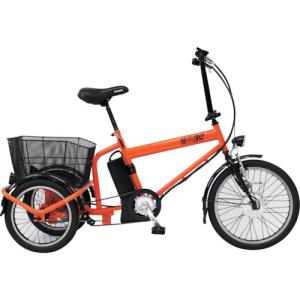 トラスコ中山 TRUSCO オレンジブック 電動アシストノーパンク三輪自転車 ハザードランナー トライアシスト THR-5503E-A 596-8817