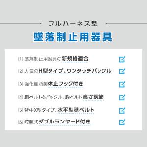 フルハーネスセット 新規格適合 安全帯 産業安...の詳細画像1