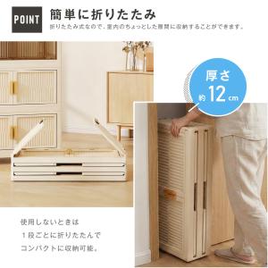 収納ボックス 折りたたみ 前開き ハンガーラッ...の詳細画像4