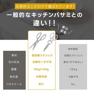 キッチンバサミ ステンレス製 はさみ キッチン...の詳細画像4