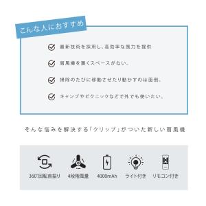 扇風機 卓上 クリップ式 壁掛け スタンド式 ...の詳細画像1