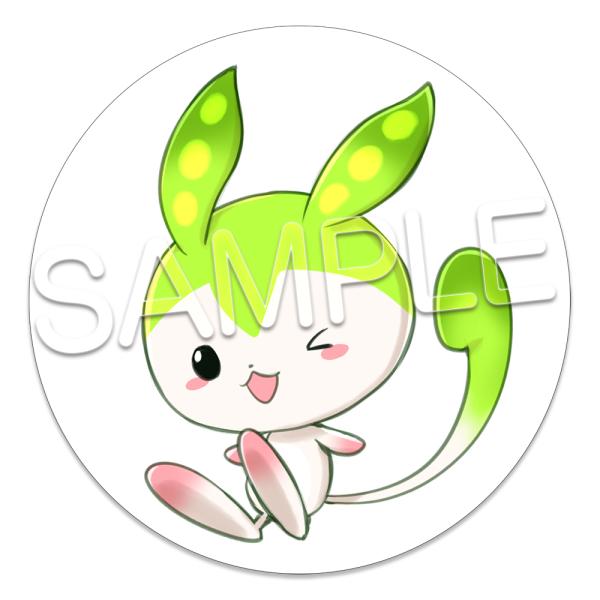 ずんだもん 丸型ステッカー(ずんだもんBウインク)