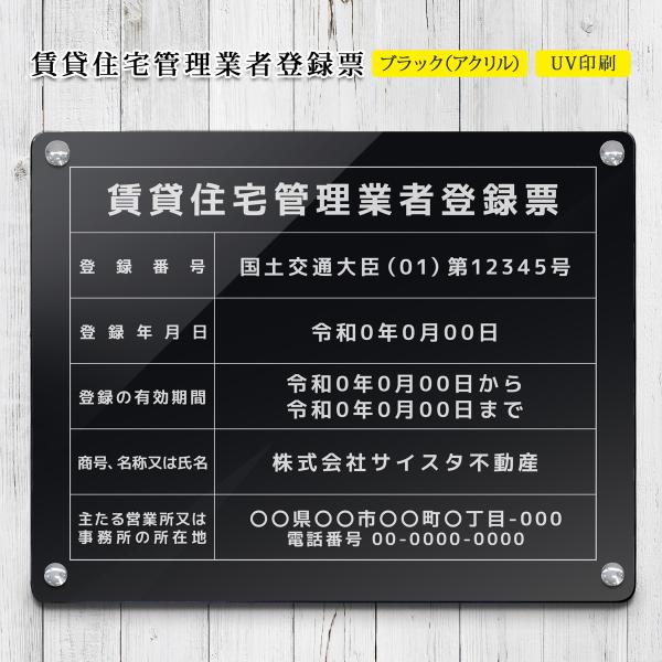 賃貸住宅管理業者登録票 看板 標識 建設業 許可票 建設業許可票 不動産 建設業 建築事務所 不透明...