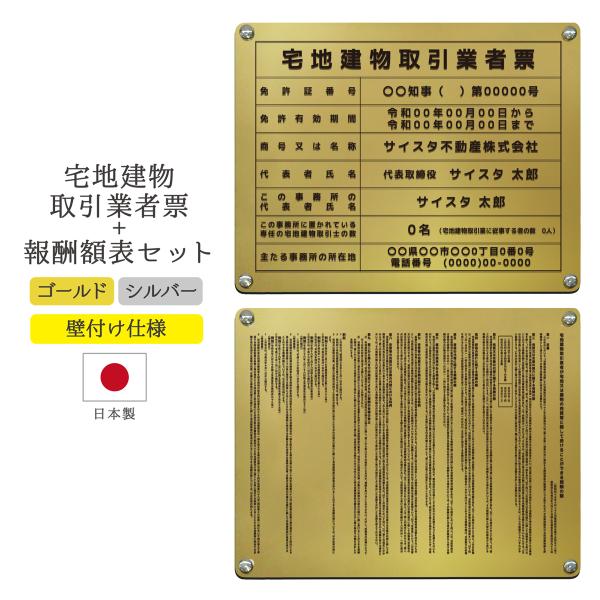 宅地建物取引業者票 令和7年4月改訂版 報酬額表 看板 標識 宅建 宅地建物 アクリル 宅建業者票 ...
