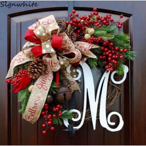 選べるクリスマス リースLサイズ インテリア 玄関 部屋 ドア 飾り クリスマスツリー クリスマス リース 北欧 おしゃれ 40cm45cm｜signwhite