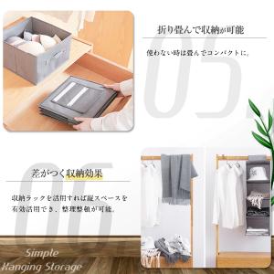 吊り下げ収納 クローゼット 収納ラック 3段 ...の詳細画像3