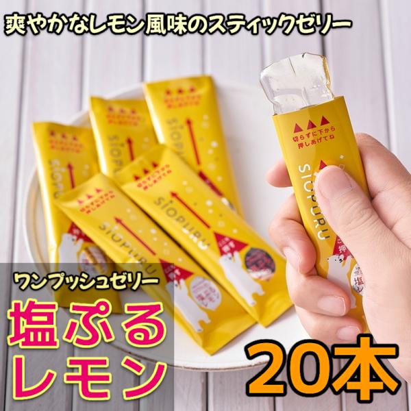 井村屋 塩ぷるレモン ゼリー (15g×20本) スティックタイプ 熱中対策 塩分補給 個包装