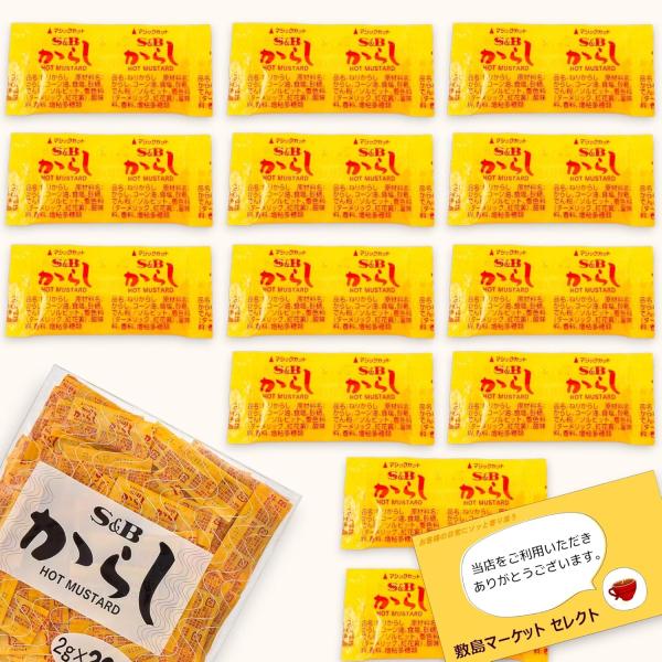 からし 小袋 2g×20袋  小分け 業務用 使いきり 辛子 S&amp;B