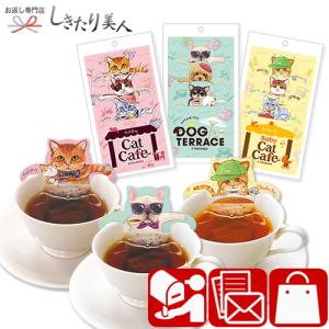 紅茶 ギフト 猫 ティーバッグ かわいい 女性 プレゼント お茶 メール便 キャットカフェ ドッグテラス 3種セット CC-3set