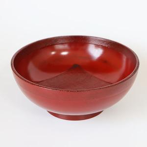 麺鉢 どんぶり 木製 漆塗り 布貼り 大 根来...の詳細画像1