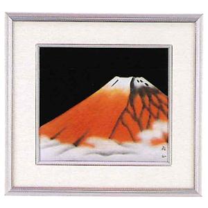 越前漆器 色紙（アルミ）漆芸額 赤富士山｜sikkiya