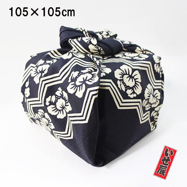 風呂敷 大判 105cm 蟹牡丹 バニラン いせ辰 綿100% 江戸千代紙 ふろしき 重箱 風呂敷バ...