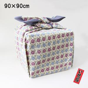 風呂敷 大判 90cm 小紋桜 紺 いせ辰 綿100% 江戸千代紙 ふろしき 重箱