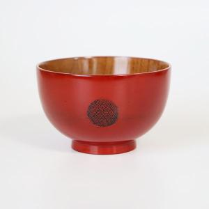 お椀 汁椀 木製 まどか 布 根来 赤 漆器 ...の詳細画像1