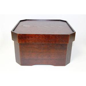 箱膳 隅切 お膳 漆塗り 木製 漆器 茶櫃 お...の詳細画像1