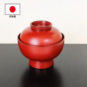 雑煮椀 祝椀 煮物椀 古代朱 畠中作 越前漆器 和食器 木製 蓋付き お椀 汁椀 お正月｜sikkiya