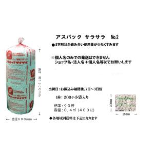 アスパック　サラサラ　NO.2　　　1本/200小袋入り　緩衝材｜sikoukomoro