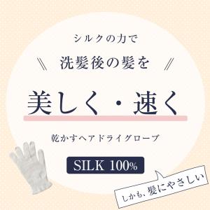 ヘアドライグローブ シルク100% 送料無料 ...の詳細画像1