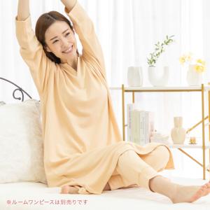 シルク 100% 裏起毛 極暖 ルームパンツ ...の詳細画像4