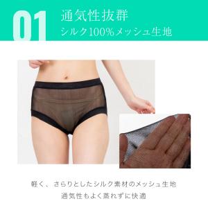 シルク メッシュ 100% ショーツ メール便...の詳細画像2