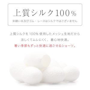シルク メッシュ 100% ショーツ メール便...の詳細画像5