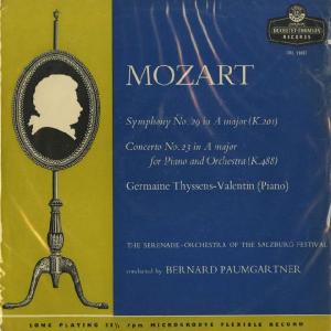 ＜中古LPレコード＞モーツァルト：交響曲２９番Ｋ．２０１，Ｐｆ協奏曲２３番Ｋ．４８８
