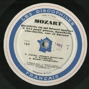 <中古LPレコード>モーツァルト:Pf・木管の...の詳細画像1
