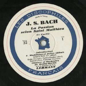 <中古LPレコード>バッハ:マタイ受難曲B.2...の詳細画像1