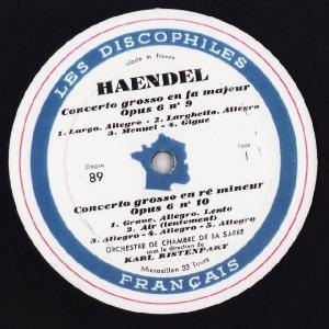 <中古LPレコード>ヘンデル:合奏協奏曲Op....の詳細画像1
