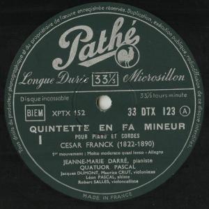 <中古LPレコード>フランク:Pf五重奏曲の詳細画像1