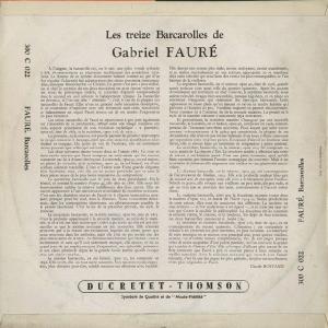 <中古LPレコード>フォーレ:舟歌(全13曲)の詳細画像1