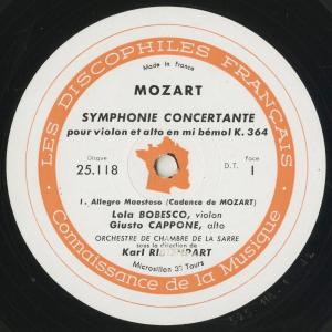 <中古LPレコード>モーツァルト:協奏交響曲K...の詳細画像2