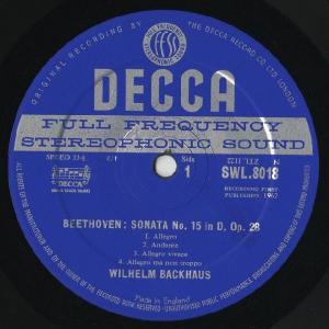 <中古LPレコード>ベートーヴェン:Pfソナタ...の詳細画像2