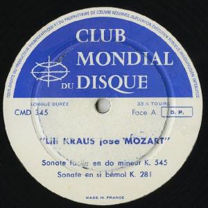 <中古LPレコード>モーツァルト:Pfソナタ1...の詳細画像1