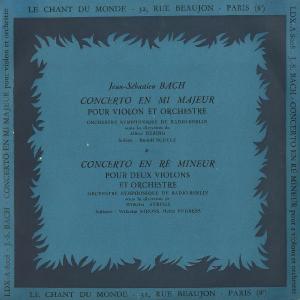 ＜中古LPレコード＞バッハ：２Ｖｎ協奏曲Ｂ．１０４３，Ｖｎ協奏曲２番Ｂ．１０４２