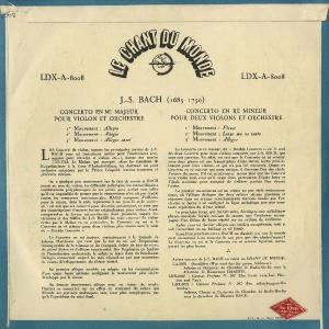 <中古LPレコード>バッハ:2Vn協奏曲B.1...の詳細画像1