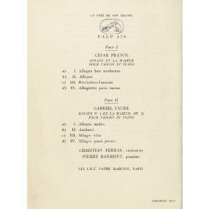 <中古LPレコード>フランク:Vnソナタ,フォ...の詳細画像1