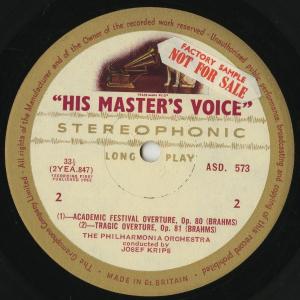 <中古クラシックLPレコード>ブラームス:ハイ...の詳細画像2