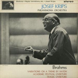 ＜中古クラシックLPレコード＞ブラームス：ハイドン変奏曲，大学祝典序曲，悲劇的序曲/Ｊ．クリップス指揮フィルハーモニアｏ．/英HMV：ASD 573
