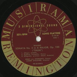 <中古クラシックLPレコード>ブラームス:ヴァ...の詳細画像2