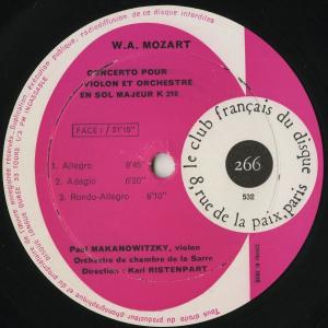 <中古クラシックLPレコード>モーツァルト:ヴ...の詳細画像3