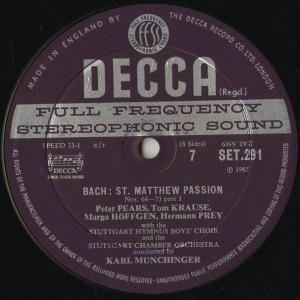 <中古クラシックLPレコード>バッハ:マタイ受...の詳細画像5